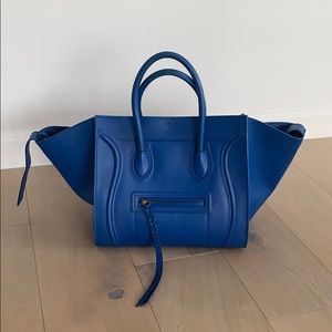Celine electric blue tote